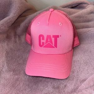 CAT Pink Mesh Back Adjustable Trucker/Baseball Cap